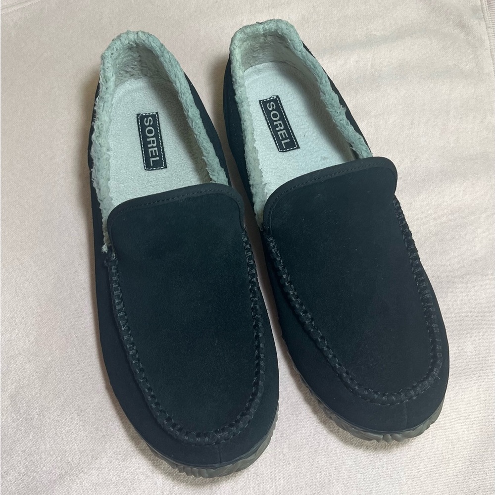 Sorel Men's‎ Black Leather Loafers Sz 12